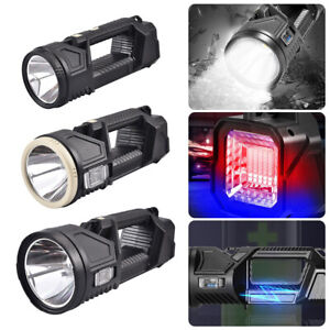 High Powered LED Flashlight Searchlight Super Bright Torch USB Rechargeable Lamp