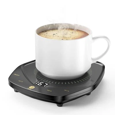 Calentador de Taza de Café para Escritorio, Apagado Automático de 3 Temperaturas, Plato Calentador de Velas, Negro, 12 Foto 1 de 4