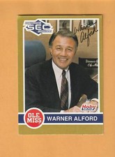 Warner Alford Mississippi Rebels AUTO Signed 1991 Hoby card #375 McComb 2M