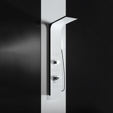 Pannello colonna doccia idromassaggio alluminio bianco e nero opaco Sicena Vesla