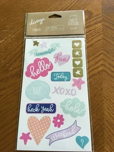 DiVorga Brand Vinyl STICKERS NIB 60 pieces Colorful Chat Quick Response Stickers - Picture 1 of 6