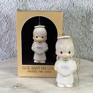 Precious Moments Gott schickte seine Liebe Weihnachtsschmuck 1985 Special mit Box W48 - Bild 1 von 8
