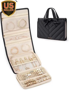 Travel Jewelry Case Organizer, Large Capacity Foldable Jewelry Roll for Journ... - Picture 1 of 1