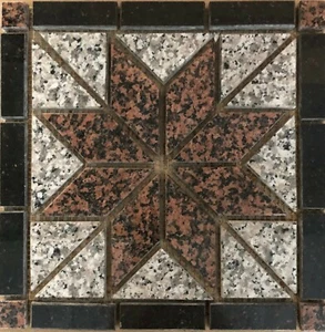 Naturstein Rosone Antik Marmor Fliese Mosaik 30x30cm SR17 Expressversand - Bild 1 von 1