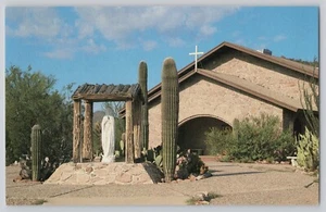 Picture Rocks Retreat House Tucson Arizona Postcard Our Blessed Mother Statue - Picture 1 of 2