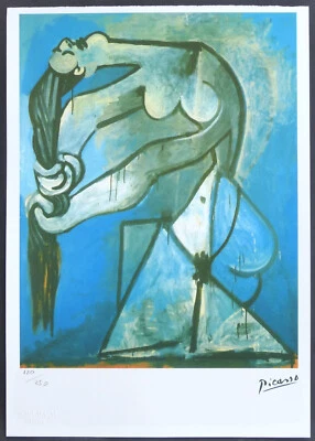 Pablo PICASSO " Frau sich den Pferdeschwanz .. " Limitierte Lithografie  120/250 - Bild 1 von 3