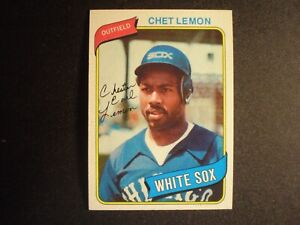 1980 Topps Baseball White Sox Chet Lemon Card # 589