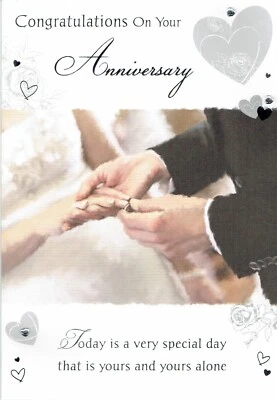 ANNIVERSARY CARD  Quality CARD Hands Design - Image 1 of 3