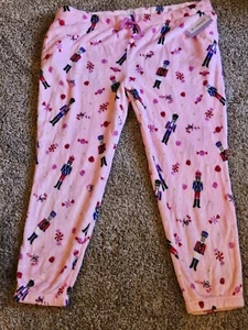 Joyspun rosa Damen Nussknacker Pyjama Fleece Taschen Unterteil Größe 3X neu neu mit Etikett - Bild 1 von 5