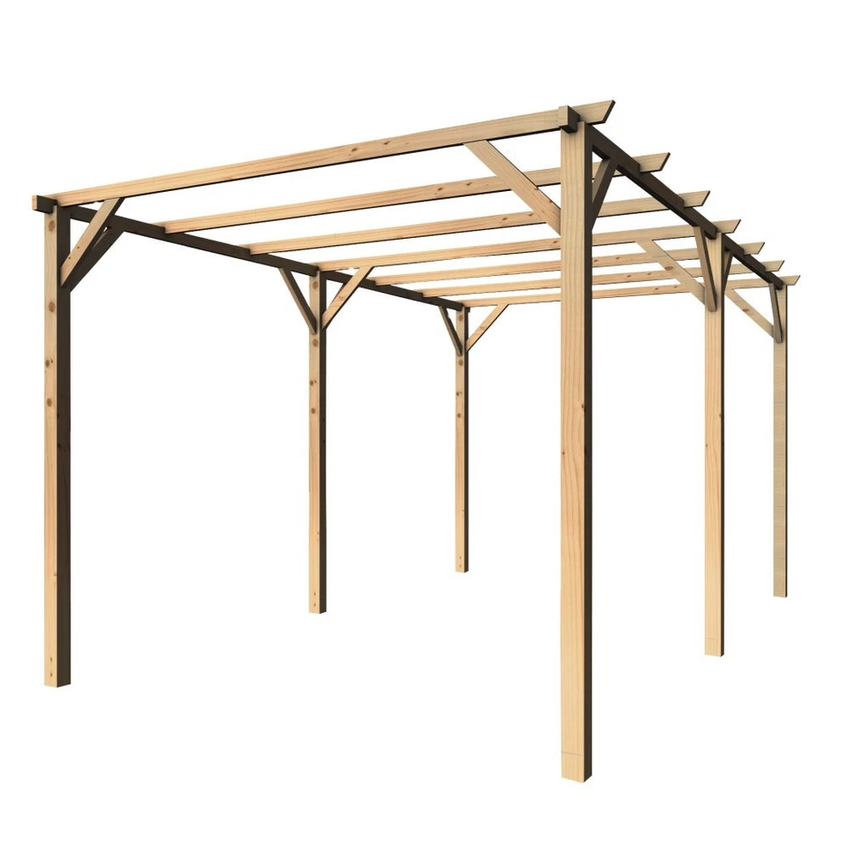 PERGOLA PERGOLATO STRUTTURA GAZEBO IN LEGNO TETTOIA GIARDINO ESTERNO 3x5 MT - Immagine 1 di 1