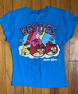 New Angry Birds Girls Size 6X Blue T Shirt Top - Picture 1 of 3