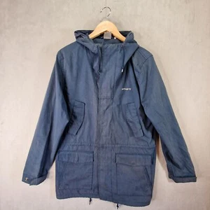 Carhartt Battle Parka Mens Medium Blue WIP Lightweight Jacket Coat Workwear - Picture 1 of 22