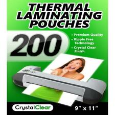 CrystalClear 9x11.5in Thermal Laminating Pouches - Pack of 200