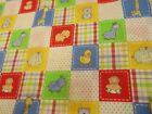 Lil Ones Cotton Fabric With Small Blocks 2 Inch Square