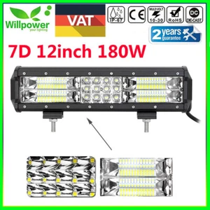 7D 12inch 180W Tri Row Led Work Light Bar for Jeep Truck Car Off road SUV Pickup - Bild 1 von 12