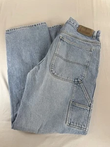 Vintage Tommy Hilfiger Jeans Mens 34x34 Blue Denim Relaxed Fit Skater Y2K Baggy - Picture 1 of 10