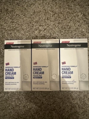 3 paquetes de crema de manos Neutrogena fórmula noruega sin fragancia 2 OZ cada uno ~NUEVA Foto 1 de 4