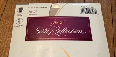 Panty Hanes Silk Reflections Sedoso Transparente Modelador Sandalia Viaje Buff 780 EF  Foto 1 de 3