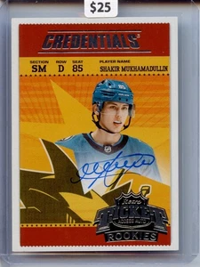 2024-25 Credentials Retro Ticket Auto RC Shakir Mukhamadullin Sharks - Picture 1 of 2