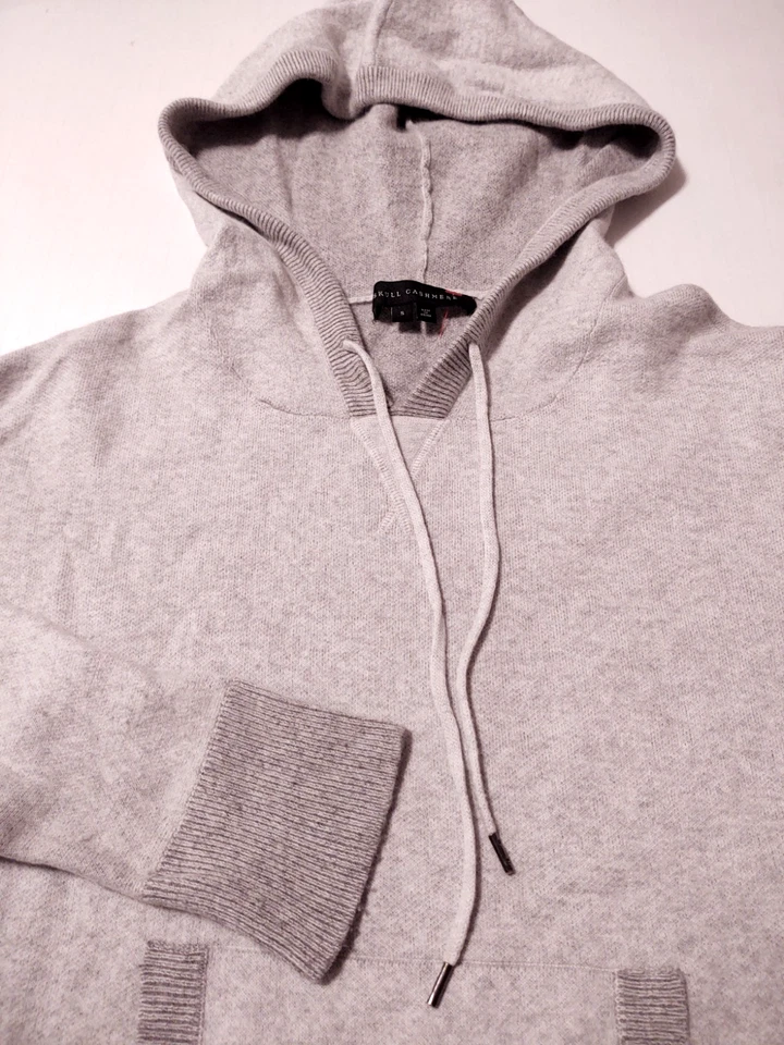 SKULL CASHMERE 棉/羊绒 (S) 连帽毛衣宽身体短前口袋 — 第 1/4 张图片