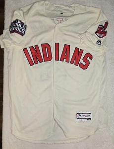 Camiseta Carlos Santana #41 Cleveland Indians Majestic MLB Serie Mundial XL 2016 - Imagen 1 de 6