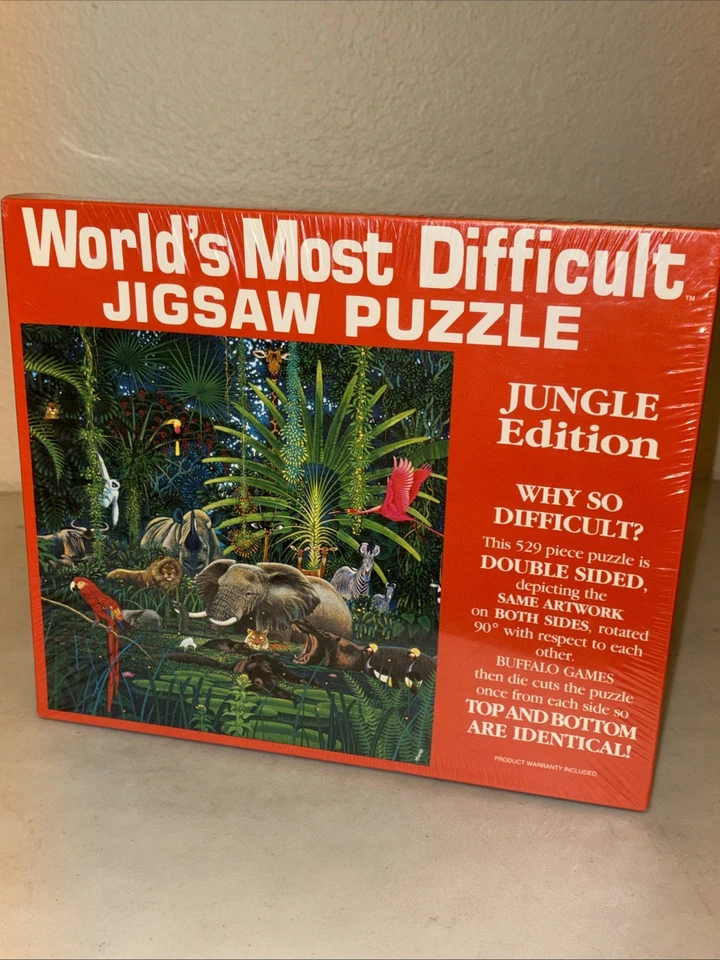 Buffalo Games Jigsaw Puzzle Worlds Most Difficult Jungle 529pcs Double Sided
