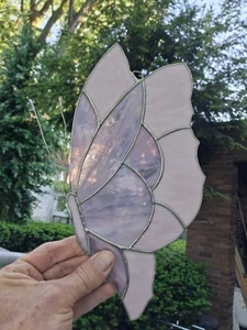 Prendisole vintage in vetro colorato farfalla viola fatto a mano - Foto 1 di 3