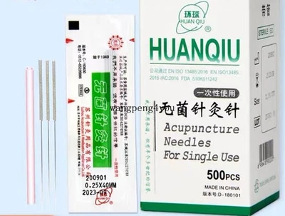 Agulha de mola HUANQIU acupuntura TCM com tubo guia 500 1000 massagem - Imagem 1 de 4