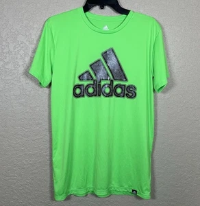 Adidas Prime Green Athletic Active Wear T-Shirt Top Youth Boys Size  XL 18-20 - Picture 1 of 7