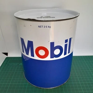 Vintage Mobil. Mobilux No 2. 2.5 Kg Grease Tin Empty - Picture 1 of 13