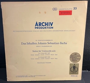 FOURNIER Suiten Für Violoncello Solo 1 & 2 1963 Germany Archiv 198186 - Picture 1 of 6