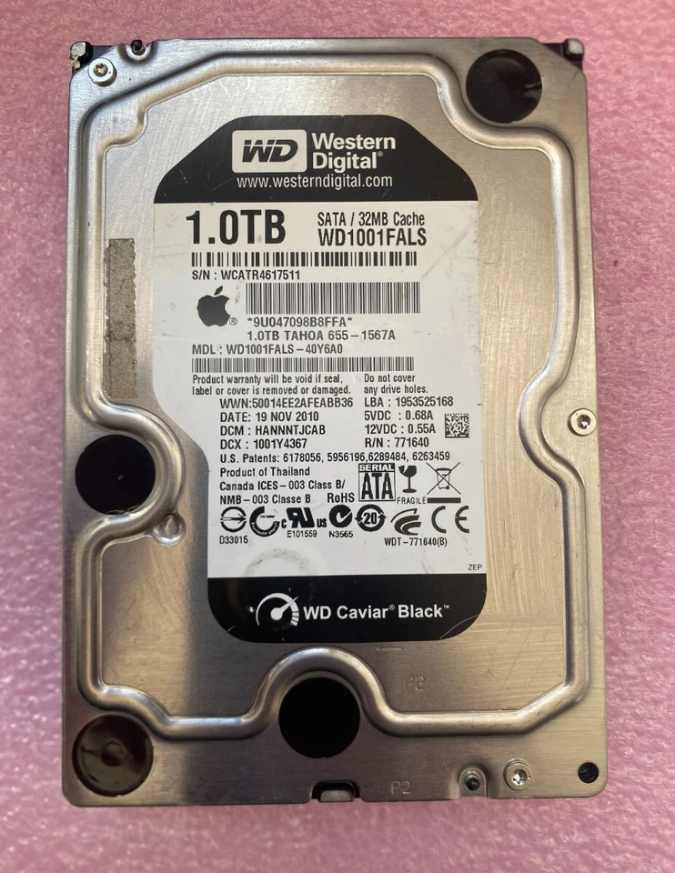 WD Caviar Black 1.0TB SATA 32MB WD1001FALS WD1001FALS-40Y6A0 7200RPM Desktop HDD - Image 1 of 2
