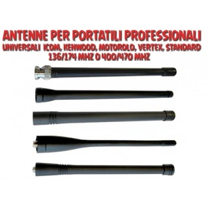 ANTENNE PER PORTATILI PROFESSIONALI UNIVERSALI, ICOM, KENWOOD, MOTOROLA, VERTEX, - Zdjęcie 1 z 11