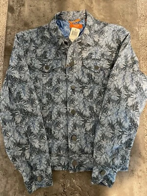 Nueva Camisa Denim Con Etiquetas 148 $ Tallia Para Hombre Calce Ajustado Hoja Elástica Talla Mediana Foto 1 de 4