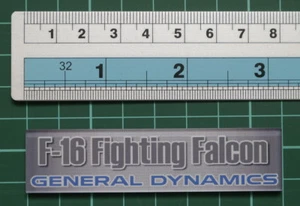 Typenschild F-16 Fighting Falcon für 1/72 oder 1/48 oder 1/32 Modellbausätze Display - Bild 1 von 2
