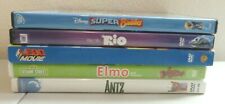 Lot of 5 - Kids Movies Dvds Super Buddies Elmo Rio Lego Movie Antz