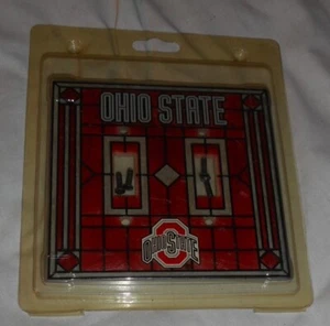 Ohio State Buckeyes Doppelschalter Platte Abdeckung College Dekor Außen mit Schrauben - Bild 1 von 2