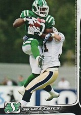 2010 EXTREME CFL WES CATES SASK ROUGHRIDERS (U CALIFORNIA OF PENNSYLVANIA)