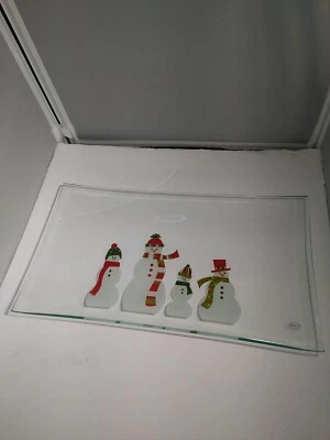 The Pampered Chef Holiday Rectangle Platter of Snowman  - Image 1 of 4