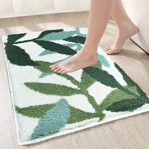 Leaves Super Soft Anti-Rutsch Mikrofaser Badematte, 40x60 cm, 1er Pack, Weiß ... - Bild 1 von 6