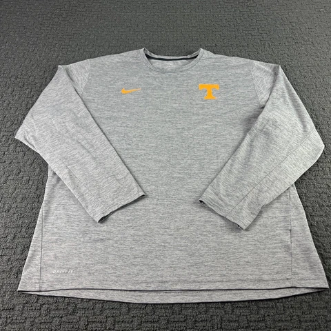 Tennessee Volunteers Nike Shirt Mens 2XL Gray Dri-Fit Long Sleeve NCAA Cover