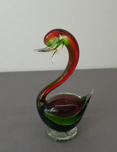 Schöner Schwan, Glas, bunt, 19 cm hoch - Bild 1 von 5