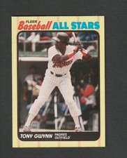 1989 Fleer Baseball All-Stars Tony Gwynn #19 San Diego Padres