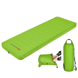 Outdoor Portable Camping Sleeping Pad Inflatable Mattress w/2-in-1 Storage Bag - Picture 1 of 11