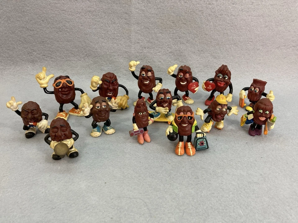 Lote De 14 Figuras De PVC De Colección California Raisins 1987-88 Banda Musical Valrab + Foto 1 de 4