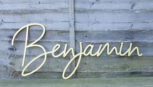 Personalised Wooden Name Large Wall Sign Room Décor Nursery Plaque Word Coloured - Picture 1 of 6