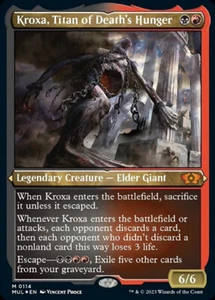 MTG KROXA, TITAN OF DEATH's HUNGER 114 FOIL EXC ETCHED TITANO DELLA FAME MUL EN - Bild 1 von 1