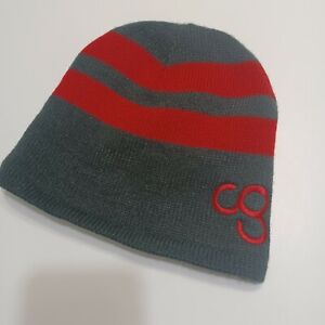 Camp Gladiator Knit Cap Hat Black Stripes Red CG Embroidery Knit Cap One Size