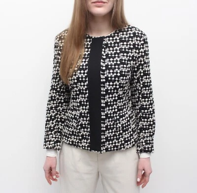 Chaqueta Blazer Abrigo Para Mujer AKRIS Punto Lana Lunares RARO Talla US6 ~S Foto 1 de 4