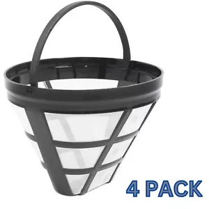 Coffee Filter #4 Coffee Machine Cone Reusable Replacement Basket Filter, 4 Pack - Picture 1 of 11